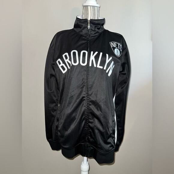 Majestic Other - MAJESTIC MENS FULL ZIP “BROOKLYN NETS’ JACKET SIZE MT MINT